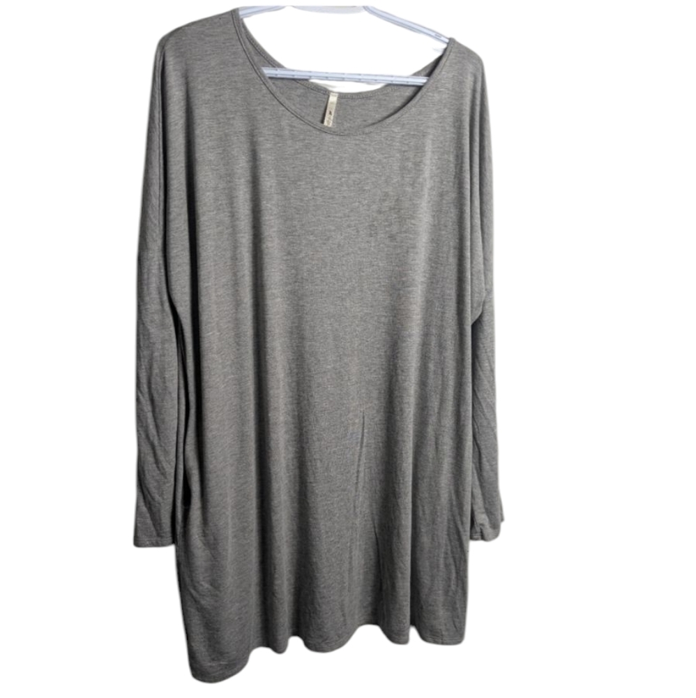 Casual Gray Long Sleeve Top